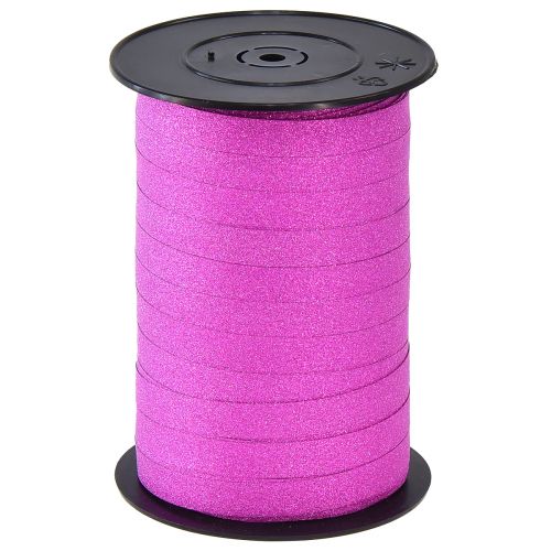 Floristik24 Gift ribbon with glitter Magnetico Metallic Pink 10mm 100m