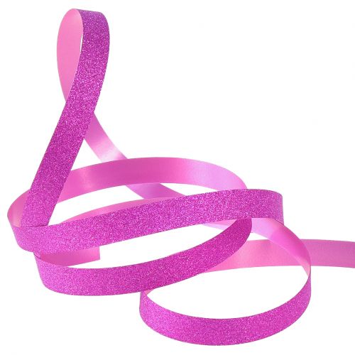 Product Gift ribbon with glitter Magnetico Metallic Pink 10mm 100m