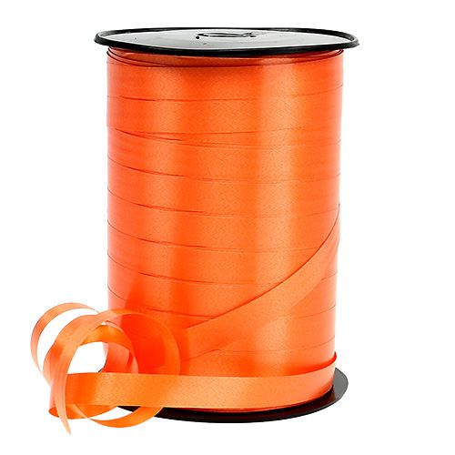 Floristik24 Ruffled Ribbon Ringelband Orange 10mm 250m