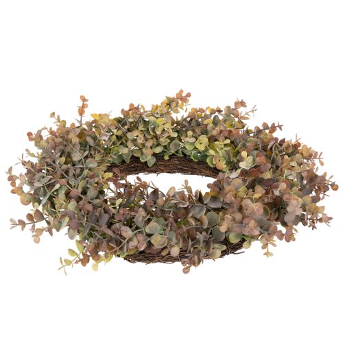 Artificial Eucalyptus Wreath Round 45cm Green and Brown | Floristik24.co.uk
