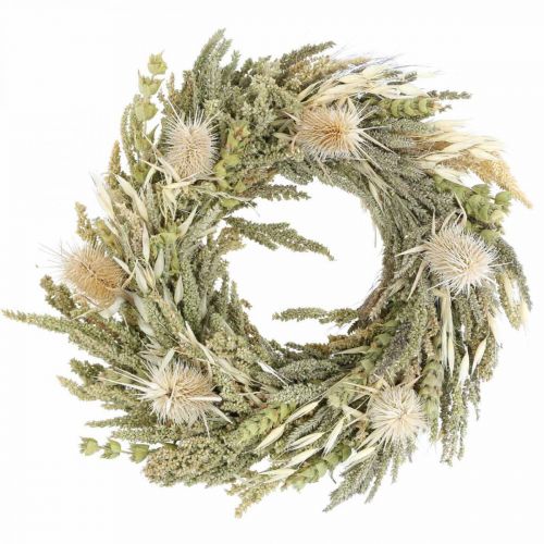 Product Dried flower wreath card thistle grass grain Ø28cm