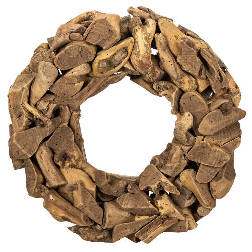 Natural Wooden Wreath 35cm Round for Home Décor buy online | Floristik24.co.uk