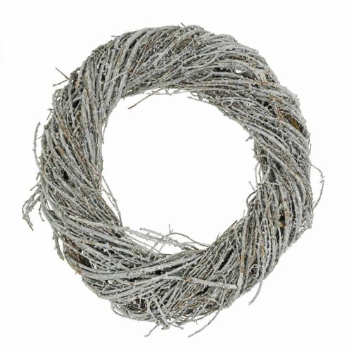 Product Pine wreath natural wreath pine branches white decorative wreath Ø30cm