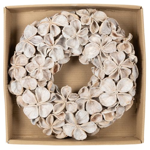 Natural Dried Lotus Flower Wreath 35cm for Indoor Decoration | Floristik24.co.uk