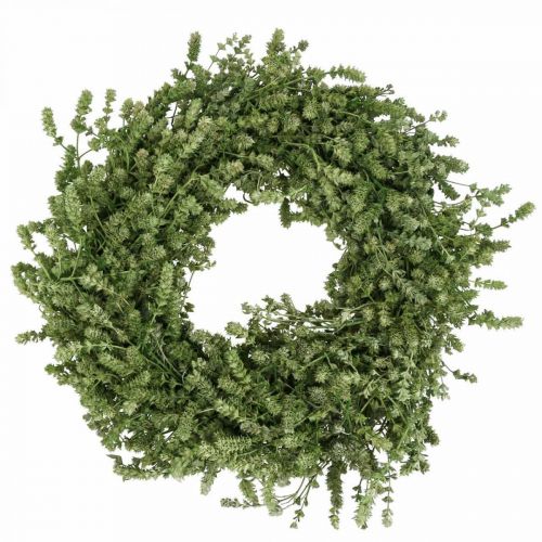 Christmas wreath green dried flower wreath flax herb Ø34cm