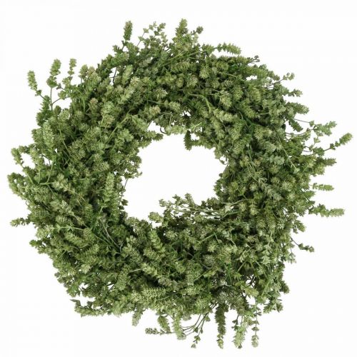 Floristik24 Christmas wreath green dried flower wreath linen herb Ø34cm