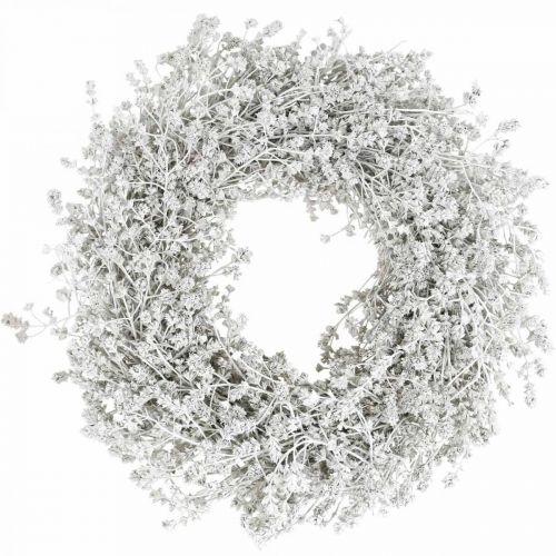 Floristik24 Christmas wreath white dried flower wreath linen Ø34cm