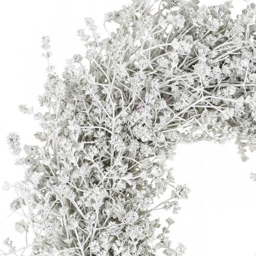 Product Christmas wreath white dried flower wreath linen Ø34cm