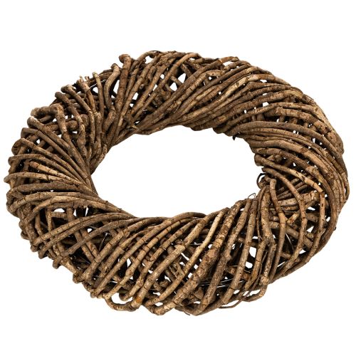 Decorative wreath made of natural branches, rattan wreath, round, large, 45cm. | Floristik24.co.uk