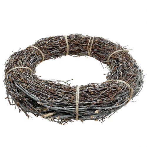 Floristik24 Wreath of brushwood Ø49cm washed white