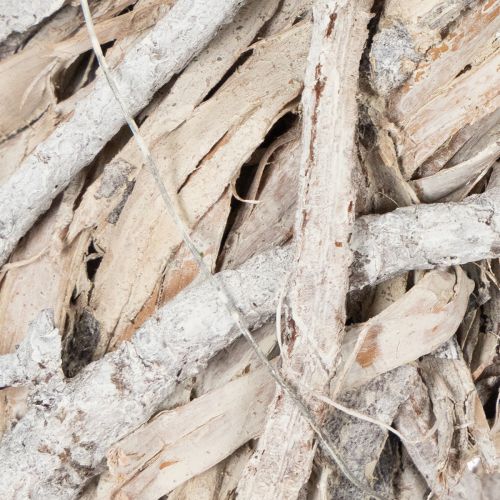 40cm Whitewashed Twig Wreath – Natural Wooden Decoration for DIY and Home Styling | Floristik24.co.uk