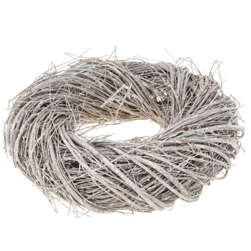 Product Wreath Elm White Decorative Wreath Whitewashed Natural Wreath Ø25cm