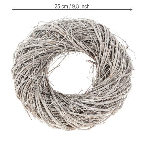 Product Wreath Elm White Decorative Wreath Whitewashed Natural Wreath Ø25cm