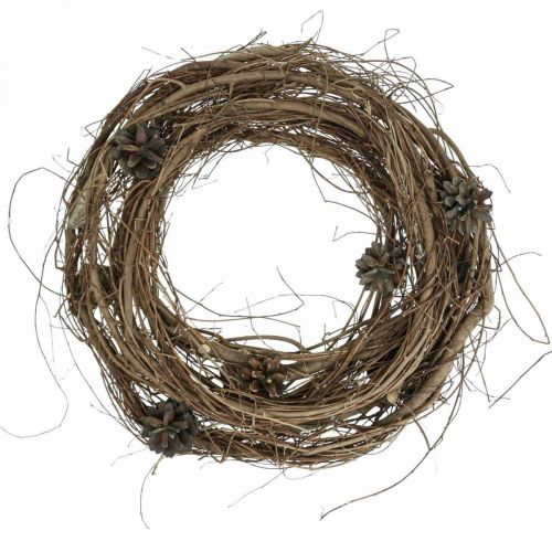 Floristik24 Natural wreath elm branches cones deco wreath nature Ø35cm H8cm