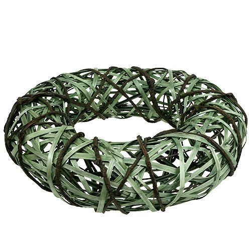 Product Wreath with willow and bark large green Ø45cm