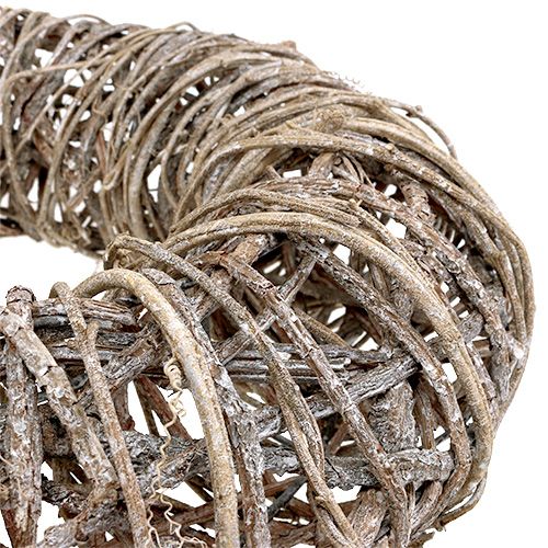 Product Deco wreath willow Ø38cm gray washed