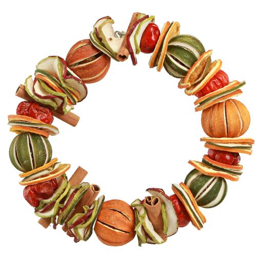Product Wreath Christmas Dried Citrus Fruits Natural Ø26cm