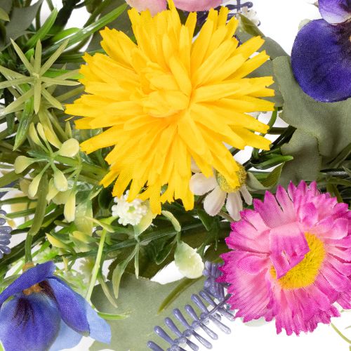 Product Artificial spring flower wreath for front door decoration, 30cm