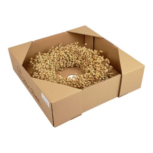 Product Boho decorative wreath flax decorative wreath natural wreath dry Ø28cm