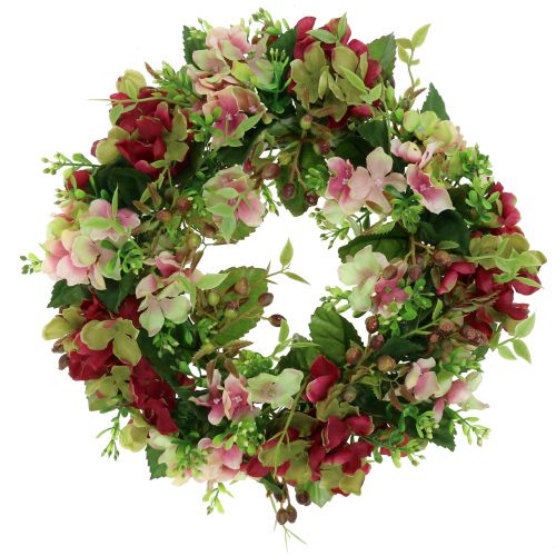 Floristik24 Wreath Hydrangeas / Berries Dark Red Ø30cm