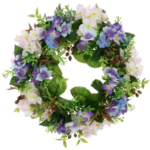 Product Wreath Hydrangea/Berries Purple Ø30cm