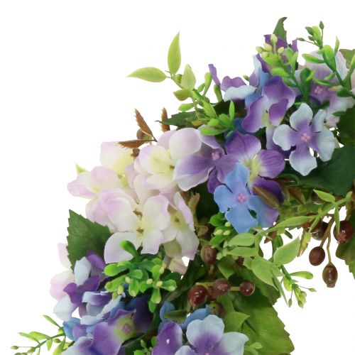 Product Wreath Hydrangea/Berries Purple Ø30cm