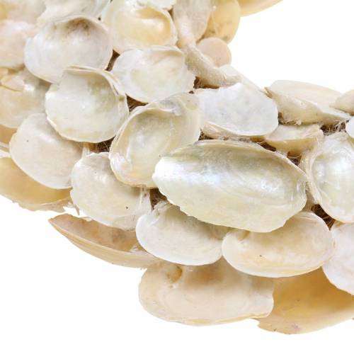 Floristik24 Wreath with shells natural shimmering Ø30cm