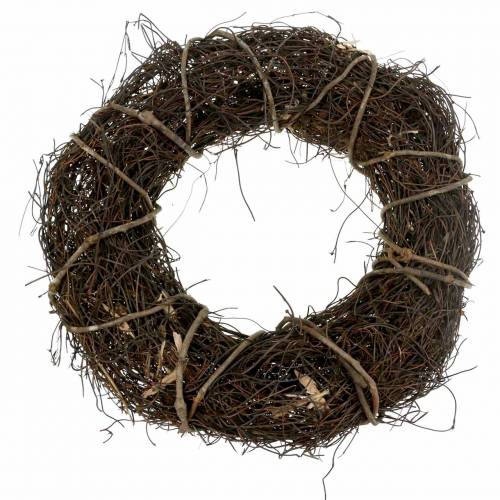 Floristik24 Vine wreath with willow Ø35cm nature