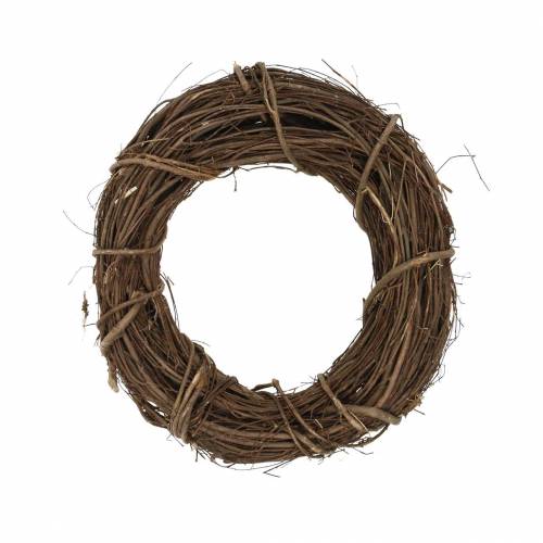 Floristik24 Decorative wreath willow Ø25cm natural door wreath or wall wreath
