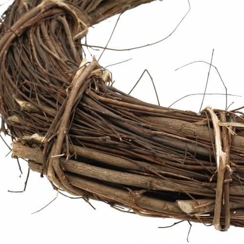 Product Decorative wreath willow Ø30cm natural door wreath or window wreath