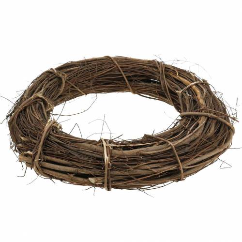 Floristik24 Decorative wreath willow Ø30cm natural door wreath or window wreath