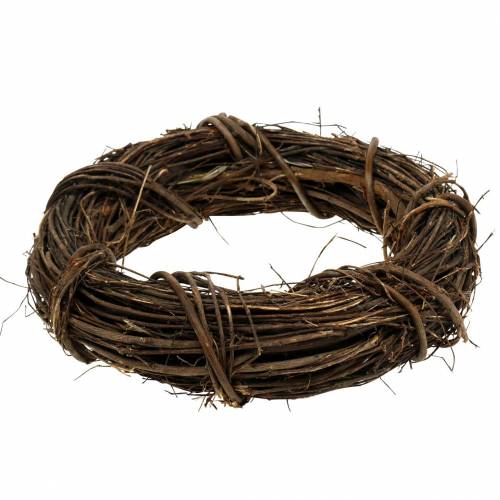 Floristik24 Decorative wreath willow Ø20cm natural door wreath or wall wreath