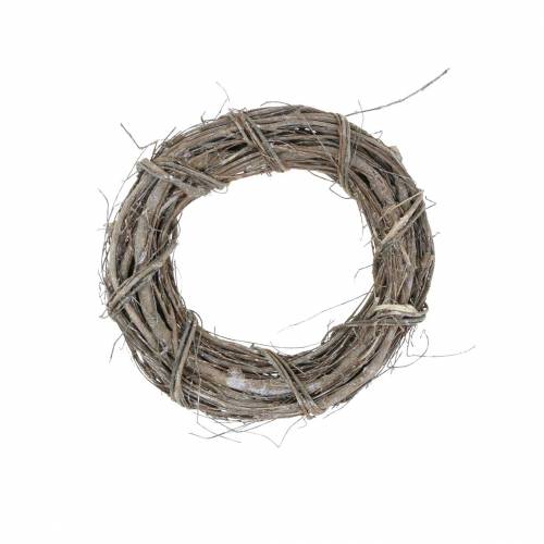 Floristik24 Decorative wreath willow Ø20cm washed white