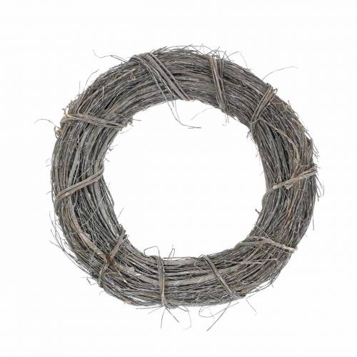 Floristik24 Decorative wreath willow Ø25cm, washed white