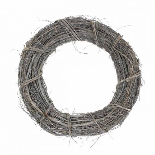 Floristik24 Decorative wreath willow Ø30cm, washed white