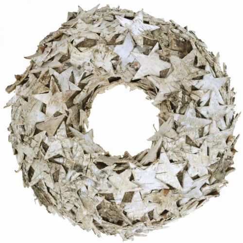 Floristik24 Deco wreath stars birch bark table decoration Advent birch Ø25cm