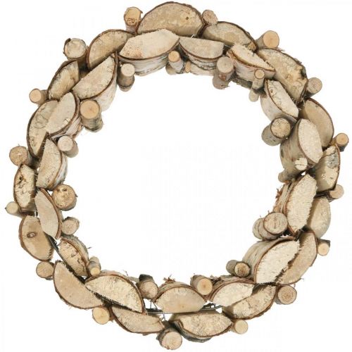 Floristik24 Decorative wreath birch wood wreath table decoration Ø30cm H7cm