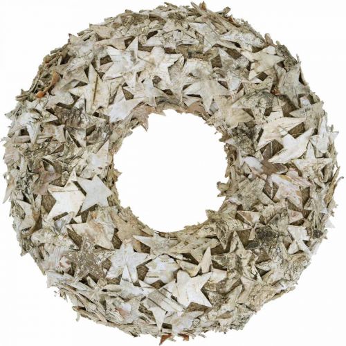 Floristik24 Decorative wreath stars birch bark Christmas wreath birch Ø30cm