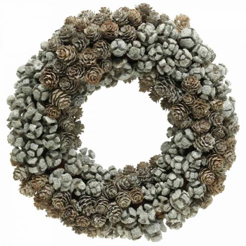 Floristik24 Deco wreath cones larch cypress Christmas table wreath Ø30cm