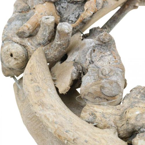 Floristik24 Decorative wreath wood root wreath white washed Ø35cm H9cm