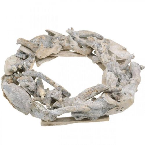Floristik24 Wreath root wood gray natural decoration root wreath Ø40cm H9cm
