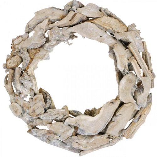 Floristik24 Wooden wreath roots and branches White washed decorative wreath Ø40cm H9cm