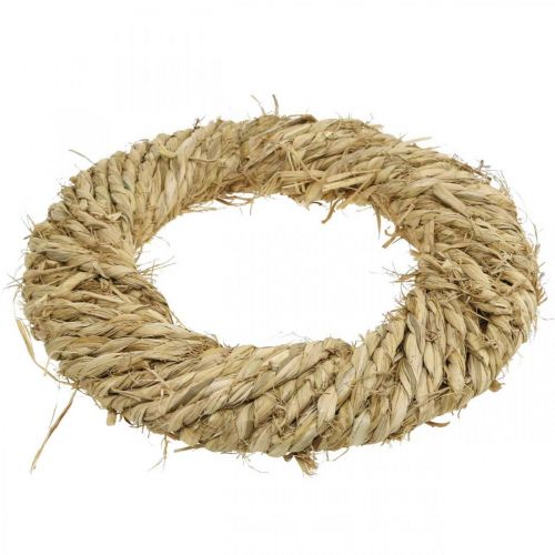 Floristik24 Straw wreath braided Ø30cm decorative wreath natural door decoration straw