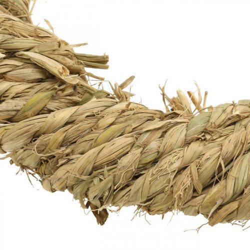 Floristik24 Braided straw wreath Ø37cm natural rustic straw decoration