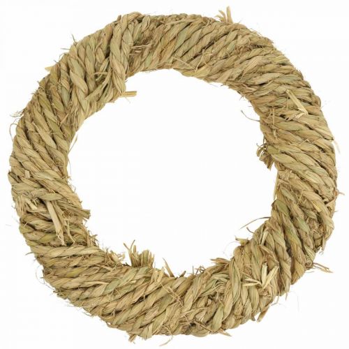 Floristik24 Braided straw wreath Ø37cm natural rustic straw decoration