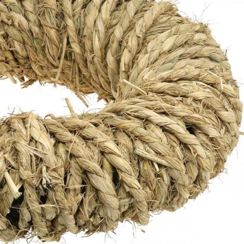 Product Braided straw wreath Ø45cm Rustic summer wreath nature