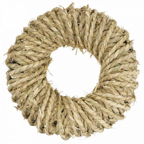 Floristik24 Braided straw wreath Ø45cm Rustic summer wreath nature