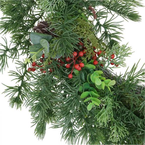 Product Decorative pine wreath artificial berries pine wreath table decoration Ø58cm