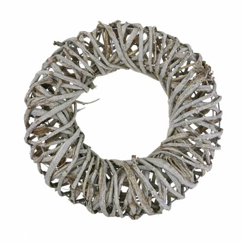 Floristik24 Decorative wreath liana wood washed white Ø40cm