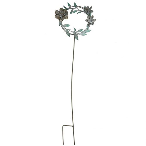 Product Garden pin flower wreath metal H63cm